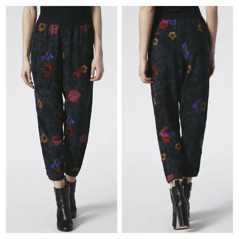 Diesel Black Floral P-Filo Jogger Pants Size Small